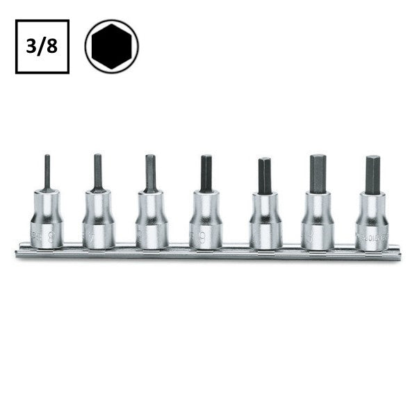BETA   910PE/SB7 SERIE 7 CHIAVI A BUSSOLA MASCHIO ESAGONALE 3/8"