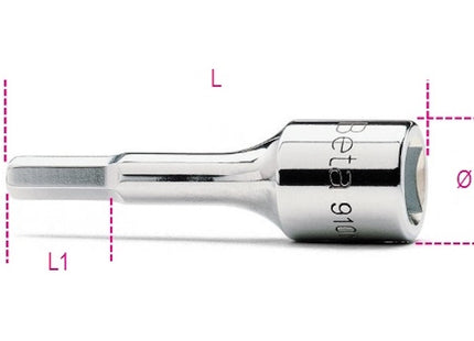 BETA   910ME CHIAVE A BUSSOLA A MANO 3/8" MASCHIO ESAGONALE