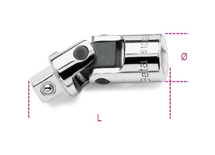 BETA   910/25 SNODO CON ATTACCO QUADRO MASCHIO E FEMMINA 3/8"