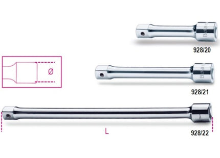 BETA   928/... PROLUNGA CON ATTACCO QUADRO MASCHIO E FEMMINA 3/4"