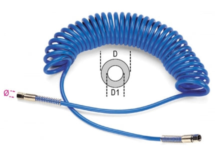BETA  1915C TUBO IN POLIURETANO SPIRALE BLU RACCORDATO