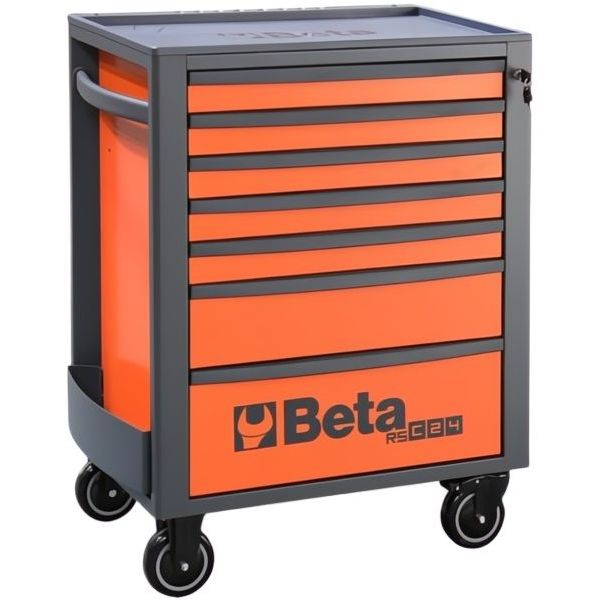 BETA RSC24/7-OVIS CASSETTIERA 7 CASSETTI+224 UTENSILI INDUSTRIA ARANCIO