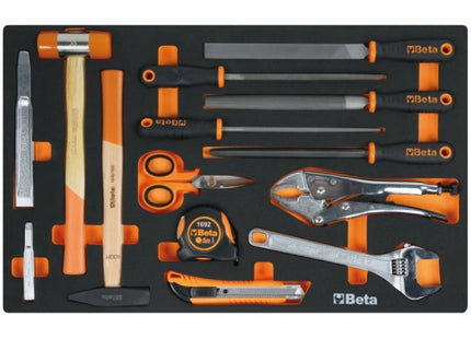 BETA RSC24/7-OVIS CASSETTIERA 7 CASSETTI+224 UTENSILI INDUSTRIA ARANCIO