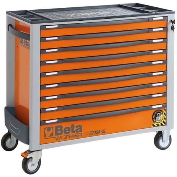 BETA BW2400SXLO9/E-XL CASSETTIERA CON 9 CASSETTI + 487 UTENSILI ARANCIO*
