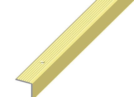 ALFER PROFILO PER SCALE ALLUMINIO ANODIZZATO OTTONE MM19X20 MT1
