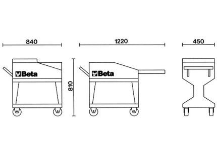 BETA C25 CARRELLO TANK CON MENSOLA(A2024)