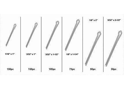 FERVI ASSORTIMENTO DI COPIGLIE TOTALE PZ555