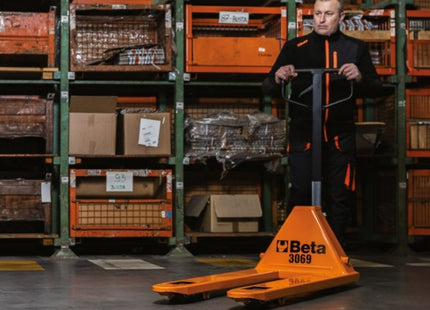 BETA  3069 CARRELLO TRANSPALLET PORTATA KG2500 CON FORCHE DA MM1150
