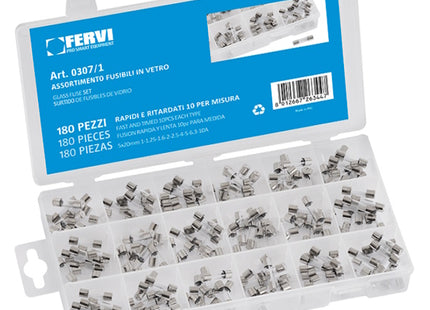 FERVI ASSORTIMENTO DI FUSIBILI IN VETRO TOTALE PZ180