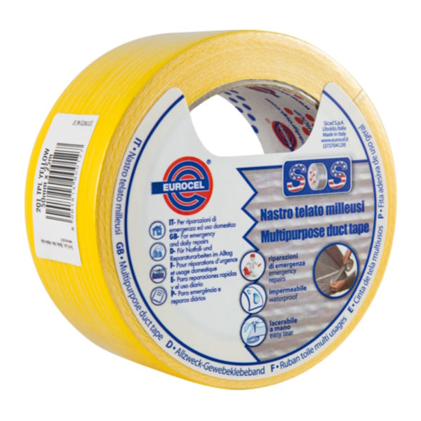 EUROCEL NASTRO ADESIVO TELATO MILLEUSI MM50X25MT GIALLO ART.201 TPL