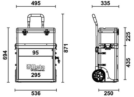 BETA C41S TROLLEY PORTAUTENSILI A 2 MODULI SOVRAPPONIBILI