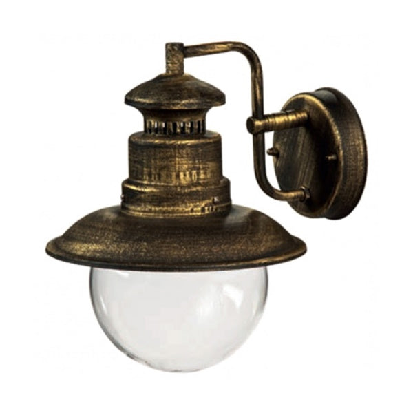 GREEN LIGHT LAMPADA DA ESTERNO MOD. GEA DOWN COLORE NERO/ORO