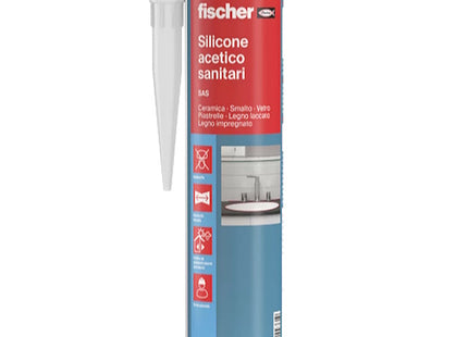 FISCHER SILICONE ACETICO SANITARI SAS ML280