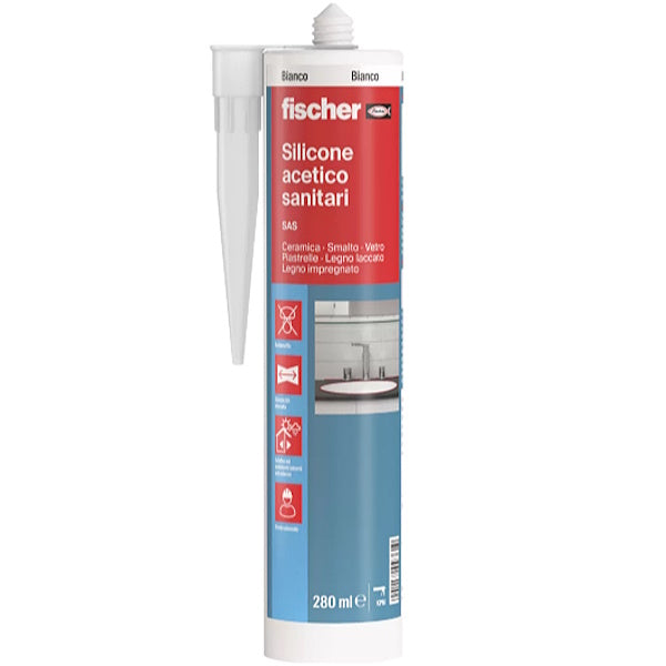 FISCHER SILICONE ACETICO SANITARI SAS ML280