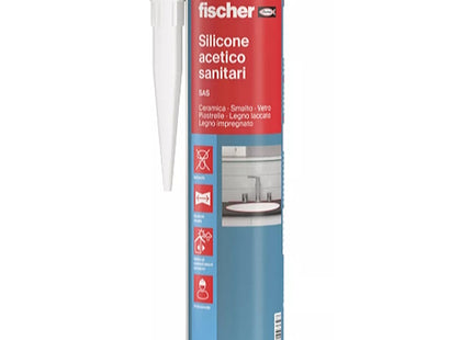 FISCHER SILICONE ACETICO SANITARI SAS ML280