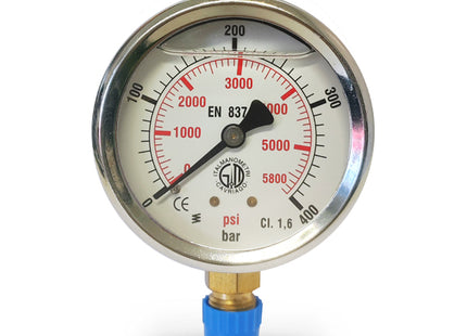 ITALMANOMETRI MANOMETRO CON GLICERINA D.MM 63 RADIALE 1/4"