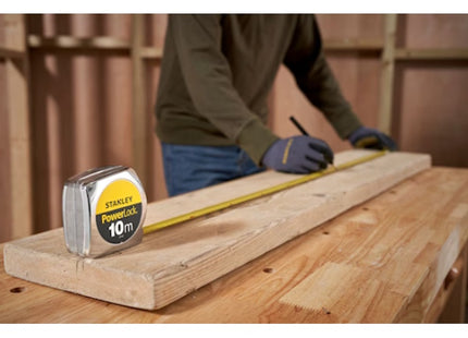 STANLEY FLESSOMETRO POWERLOCK CASSA IN ABS CROMATO MT10 NASTRO MM25