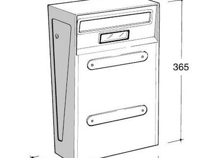 SILMEC CASSETTA POSTALE MOD. S014 PER RECINZIONI IN ACCIAIO INOX