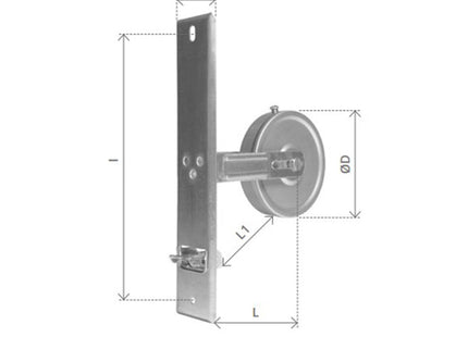 BOLIS AVVOLGITORE INCASSO REGOLABILE IN ACCIAIO ZINCATO CON PLACCA INOX