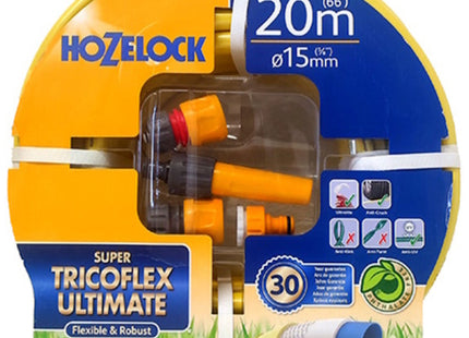 HOZELOCK SET TUBO TRICOFLEX ULTIMATE D.MM15 MT20 CON RACCORDI