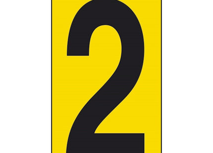 NUMERO ADESIVO NERO FONDO GIALLO MM 60X 34 CONF.DA PZ10