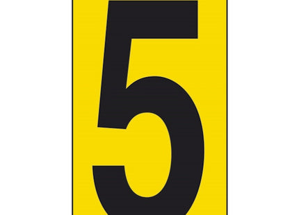 NUMERO ADESIVO NERO FONDO GIALLO MM 60X 34 CONF.DA PZ10