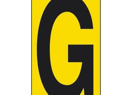 LETTERA ADESIVA NERA FONDO GIALLO MM 56X100