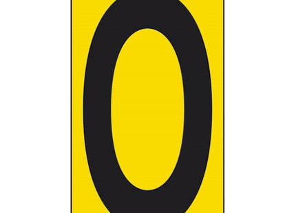 NUMERO ADESIVO NERO FONDO GIALLO MM 60X 34 CONF.DA PZ10
