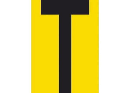 LETTERA ADESIVA NERA FONDO GIALLO MM 56X100