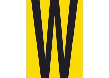 LETTERA ADESIVA NERA FONDO GIALLO MM 56X100
