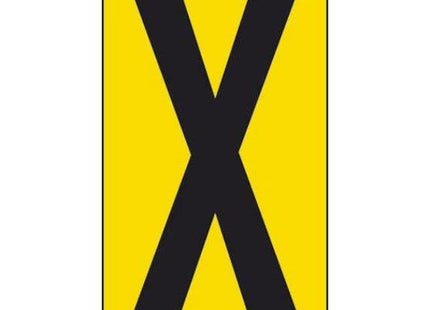 LETTERA ADESIVA NERA FONDO GIALLO MM 56X100