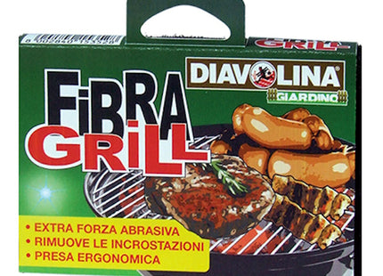 DIAVOLINA GIARDINO FIBRA GRILL SPUGNA ABRASIVA PER GRILL E BARBECUE
