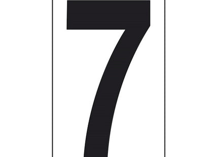 NUMERO ADESIVO NERO FONDO BIANCO MM125X 70