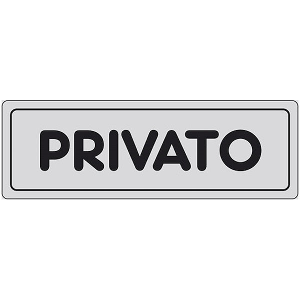 SEGNALE PRIVATO IN ALLUMINIO MM290X120