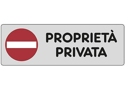 SEGNALE PROPRIETA' PRIVATA IN ALLUMINIO MM300X100*
