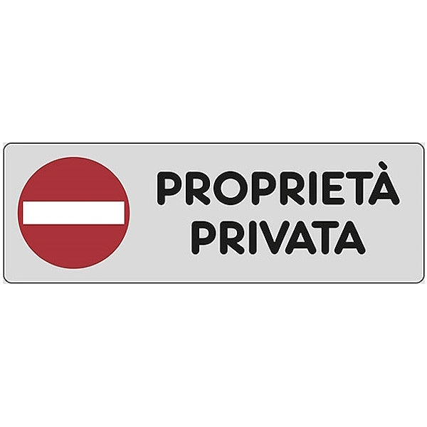 SEGNALE PROPRIETA' PRIVATA IN ALLUMINIO MM300X100*