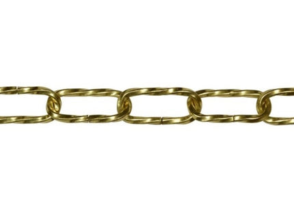 MINUTEX CATENA RITORTA FILO QUADRO IN ACCIAIO OTTONATO MOD. 202 D.MM3,5