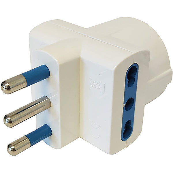 FAEG ADATTATORE TRIPLO SPINA 2P+T 16A 1 PRESA SCHUKO 2 PRESE BIPASSO