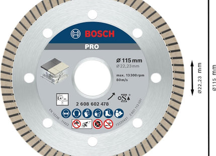 BOSCH DISCO DIAMANTATO PRO CERAMIC EXTRACLEAN TURBO