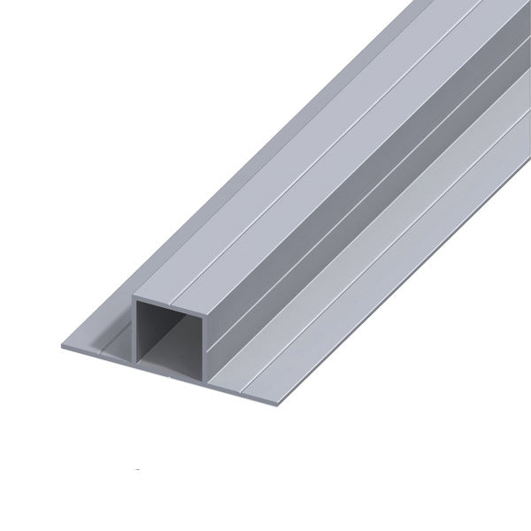 ALFER TUBO QUADRATO 2 LATI A 180° ALLUMINIO NATURALE MM23,5X1,5 MT1