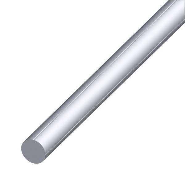 ALFER BARRA TONDA ALLUMINIO NATURALE CON SCANALATURE MT.1