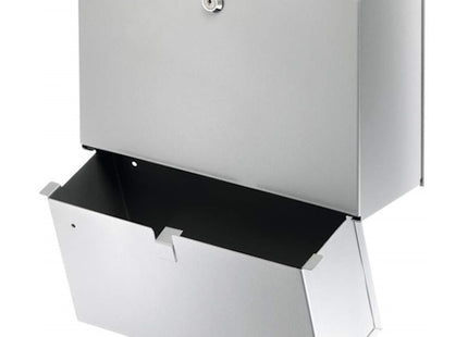 DURABLE POSACENERE DA PARETE IN METALLO 4L ARGENTO METALLIZZATO