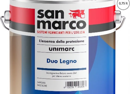 SAN MARCO UNIMARC DUO IMPREGNANTE E FINITURA CERATA ALL'ACQUA PER LEGNO