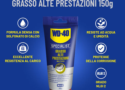 WD-40 GRASSO ALTE PRESTAZIONI MULTIUSO NLGI2 IN TUBETTO GR150