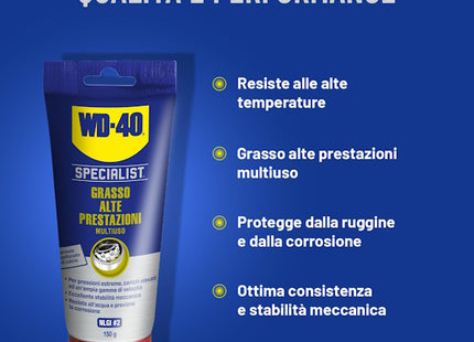 WD-40 GRASSO ALTE PRESTAZIONI MULTIUSO NLGI2 IN TUBETTO GR150