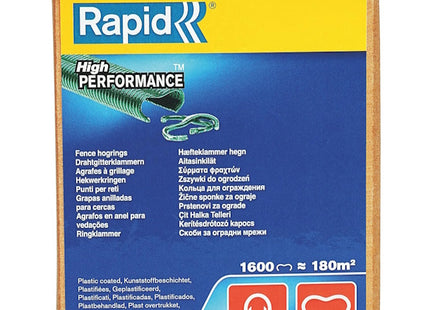 RAPID PUNTI PER RETI VR22 PLASTIFICATI VERDI SCATOLA DA PZ1600