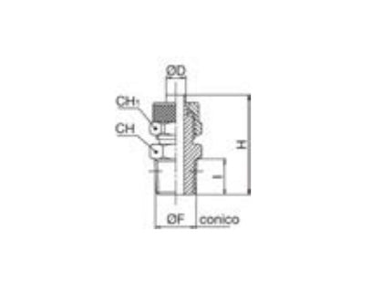 ANI ART. 40/A M RACCORDO DRITTO FILETTATO M PER TUBI NYLON