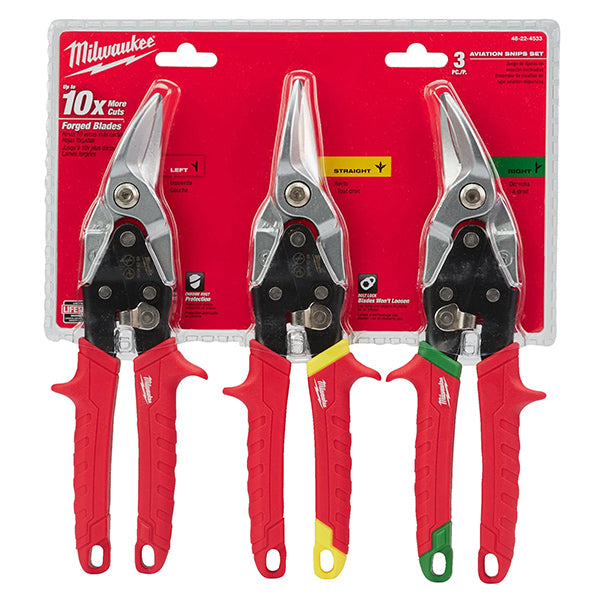 MILWAUKEE SET DA 3 CESOIE PER TAGLIO LAMIERA*