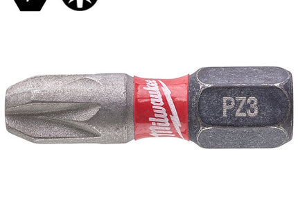 MILWAUKEE INSERTI BITS PER VITI A CROCE POZIDRIV IMPRONTA PZ DA MM25