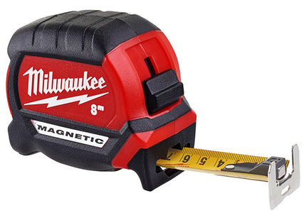 MILWAUKEE FLESSOMETRO MAGNETICO SERIE PREMIUM MT 8 NASTRO DA MM27